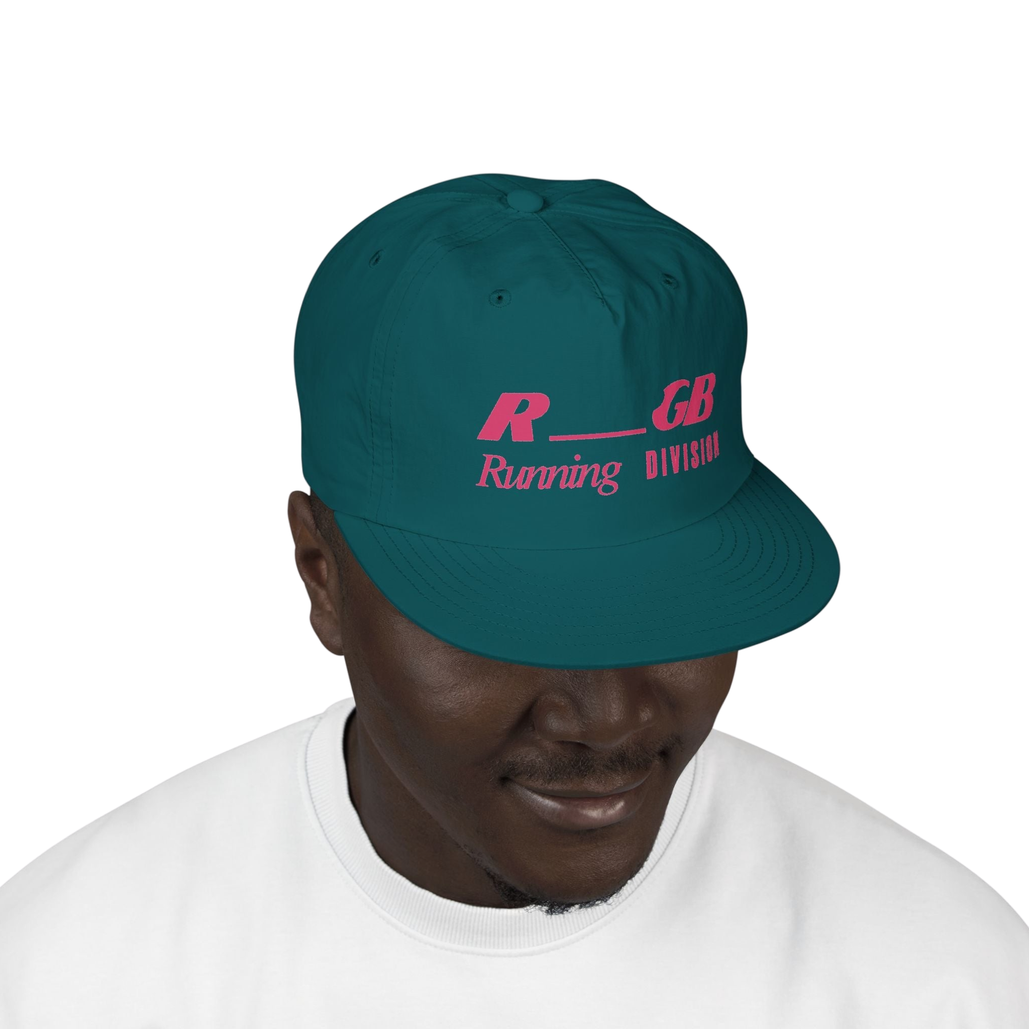 RGB Running Division Cap - Teal Trails/Signal Pink