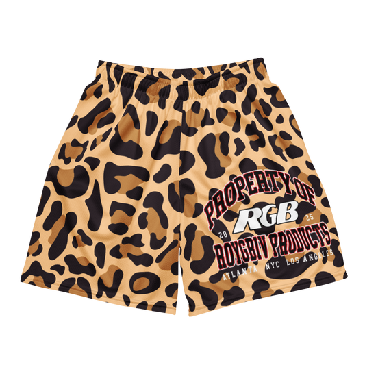 Leopard Mesh Shorts