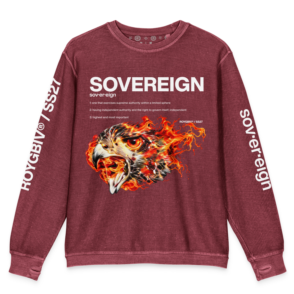 ENGINEERED SOVEREIGN CORD SWEATSHIRT