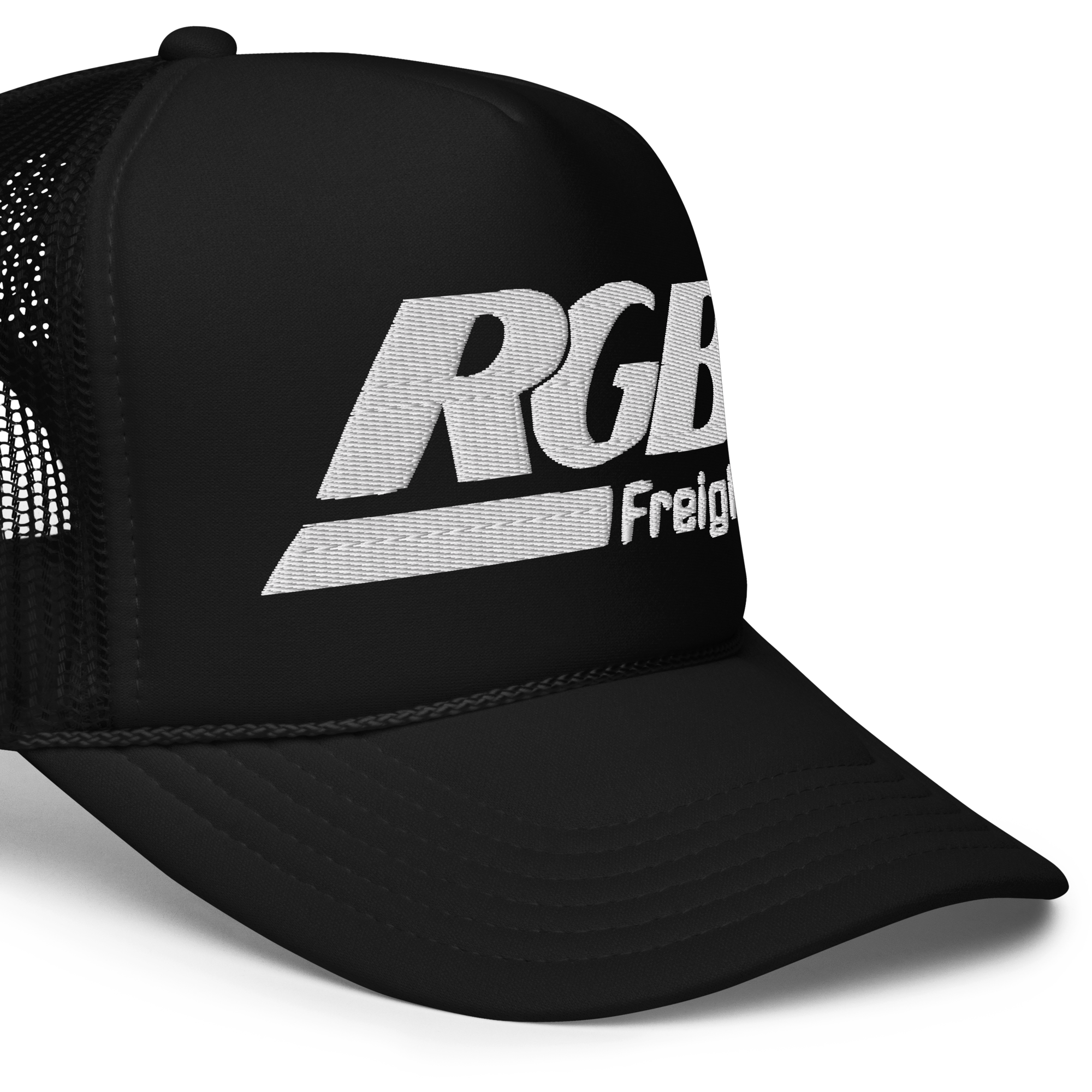 RGB Freight Trucker Hat — Standard Issue - Black/White