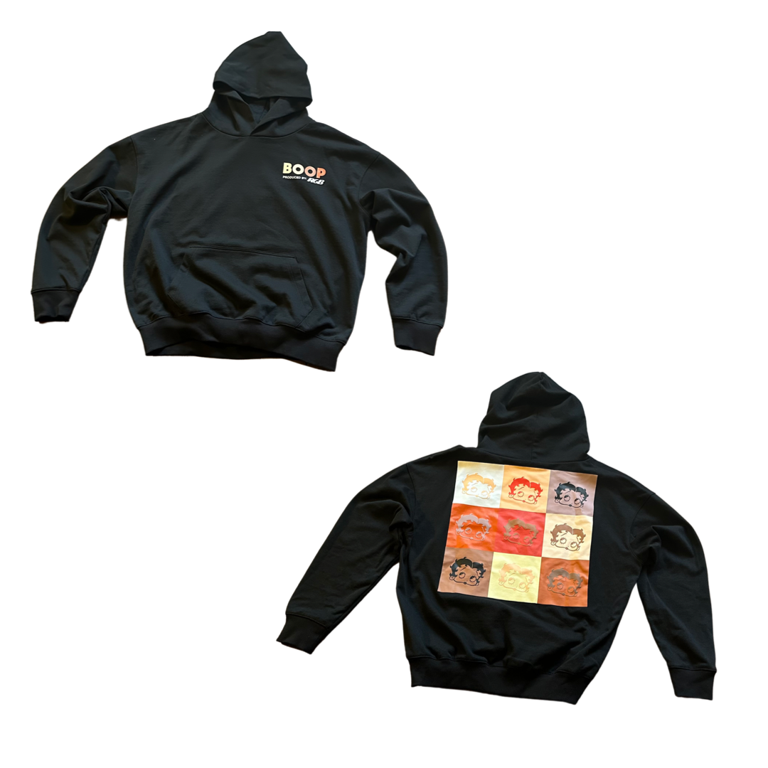 BOOP logo hoodie - BLACK
