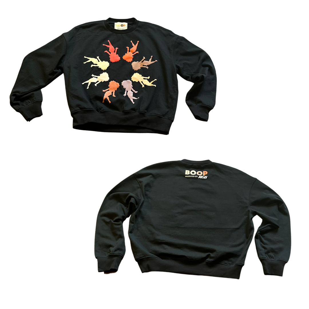 BOOP wheel sweatshirt - BLACK